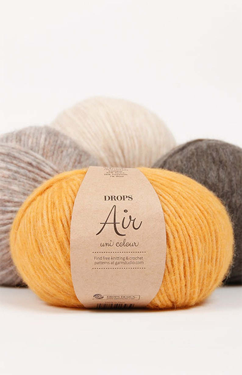 Drops air aran weight knitting yarn alpaca yarn and merino Etsy