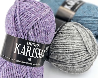 Drops Karisma, superwash treated wool, DK wool, worsted yarn, sport yarn, washable wool, soft wool, knitting wool, classic wool, wool yarn