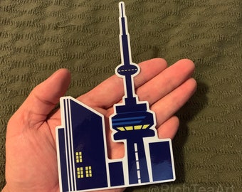 CN Tower Toronto Sticker | Skyline, City, Canada, decal, laptop, laminated, matte