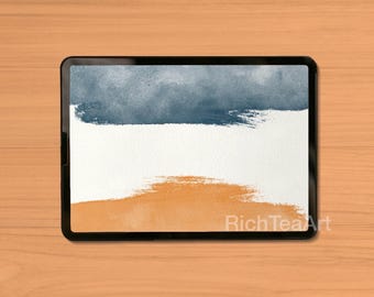 iPad Tablet Tapete Buntes Aquarell | Abstrakter Hintergrund | Sofort Download