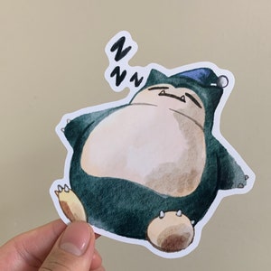 Sleeping Snorlax Sticker Vinyl | Cute, Laptop decal, kawaii