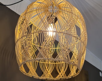 Design Lampenschirm Grösse M "Gili Trawangan 1" aus Rattan, Deckenleuchte, Stehleuchte, Bohostyle, Boholook, handgefertigt