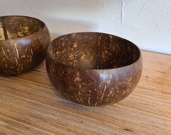 6 pieces of coconut shells, 100% natural & organic, vegan, cereal bowl, decorative bowl, salad, 5 euros each