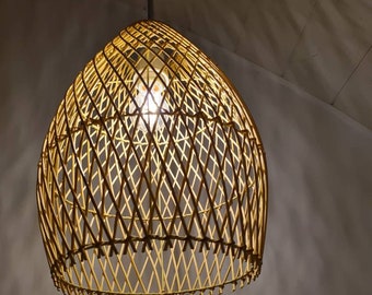 Handmade large design lampshade "Bali" made of bamboo, ceiling lamp, boho look, bohostyle