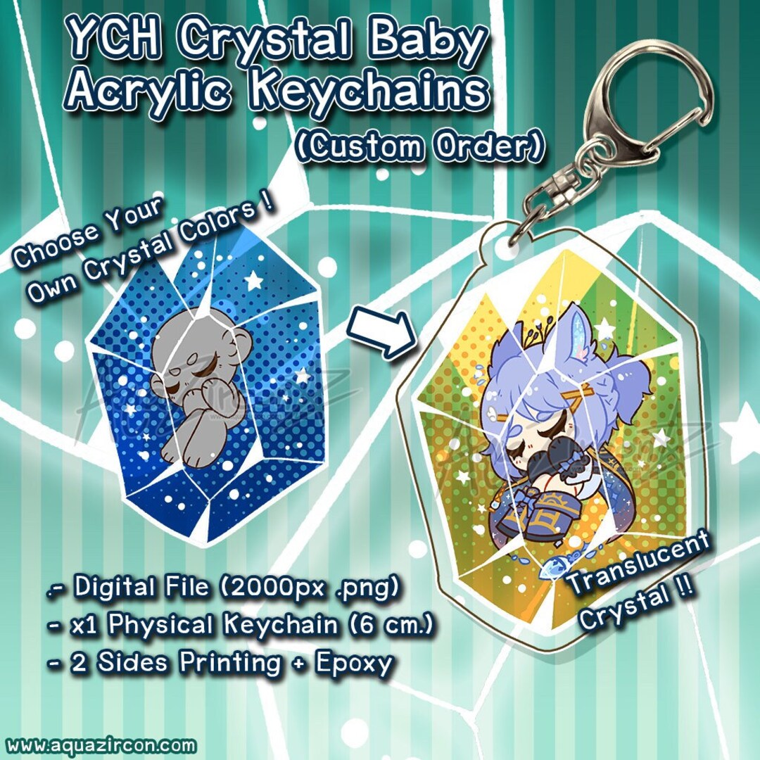 YCH Commission Crystal Baby Acrylic Keychains CUSTOM ORDER - Etsy