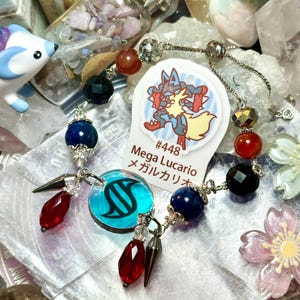 Mega Lucario Adjustable Chain bracelet - Other Mega Evo And Custom Available
