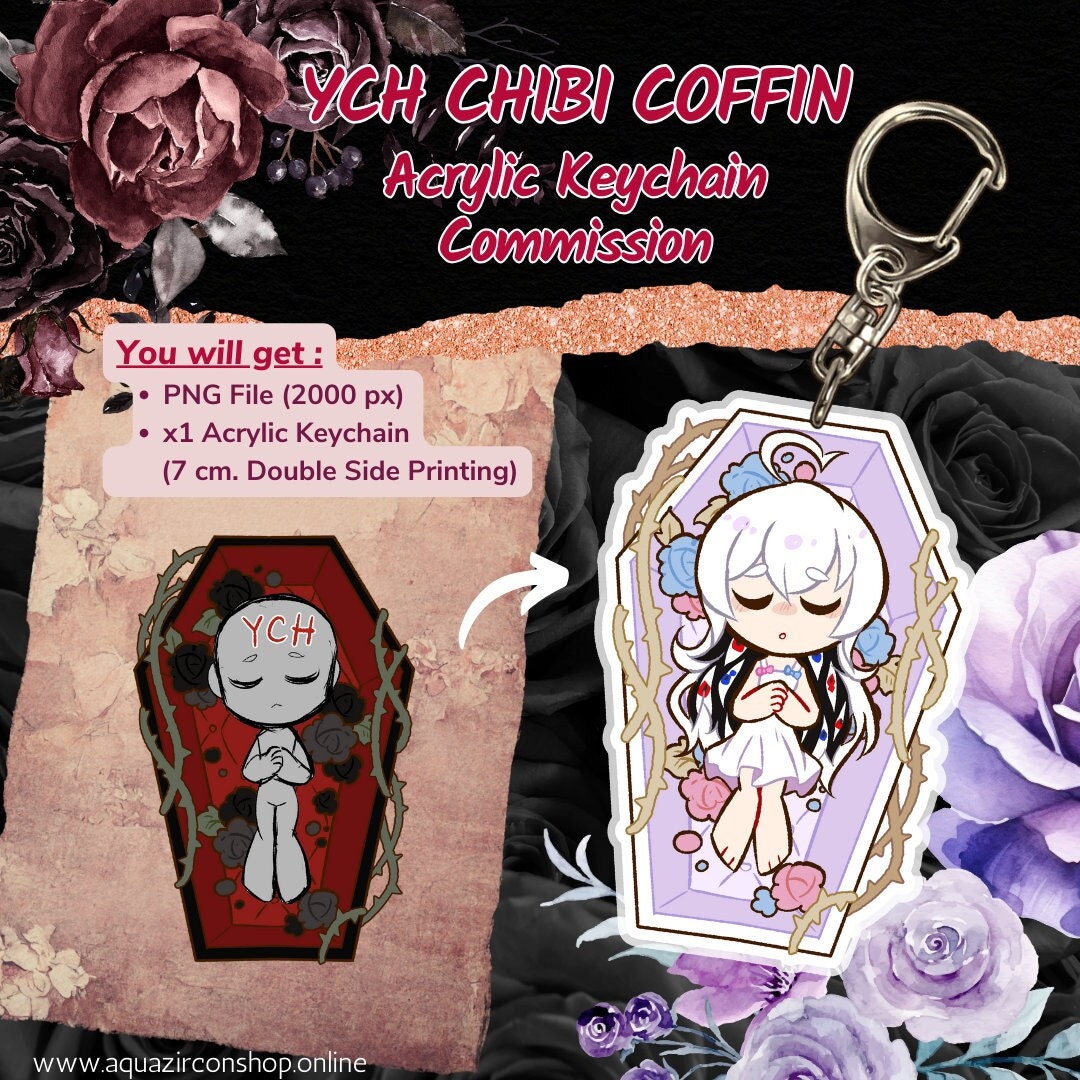 YCH Commission Chibi Coffin Custom Acrylic Keychains [CUSTOM ORDER] - Etsy