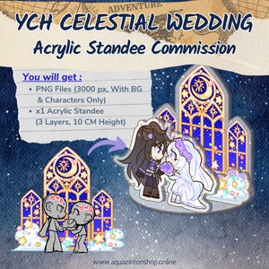 YCH Celestial Wedding Acrylic Standee [CUSTOM ORDER]