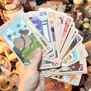 Le tarot du cochon - 22 cartes - Arcanes majeurs uniquement - Cochon d'Inde - Cavy