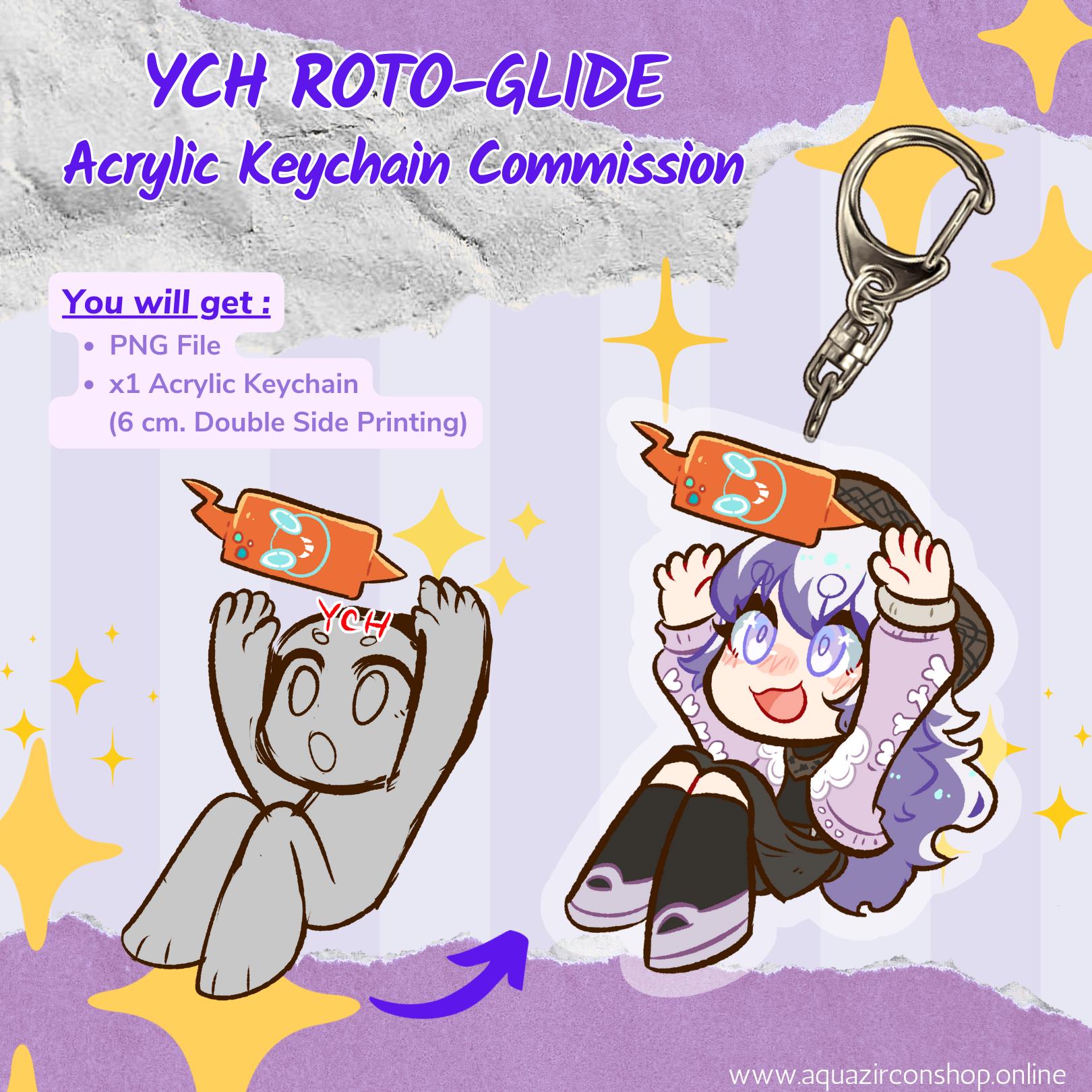 YCH Commission Chibi Roto-glide Pkmn Custom Acrylic Keychains [CUSTOM ...