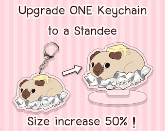 Upgrade Your Custom Keychain Order - Make It Into A Standee !