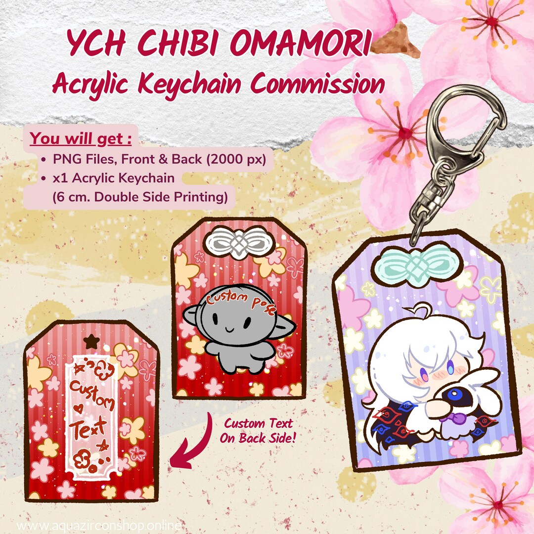 YCH Commission Chibi Omamori Custom Acrylic Keychains [CUSTOM ORDER] - Etsy