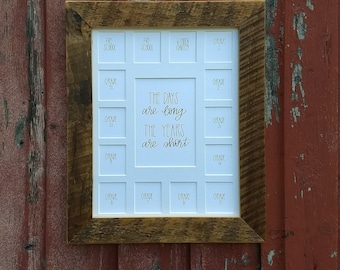 Reclaimed Wood School Photo Frame - Preschool to 12th Grade