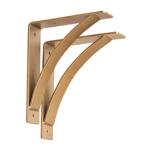 2 Pack Mist Bronze Heavy Duty Shelf Brackets | Bronze Shelf Brackets | Modern Steel Shelf Brackets