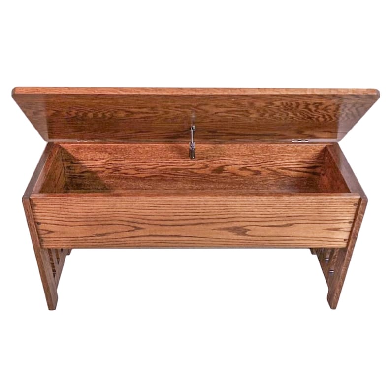 Rustic Red Door Co. Mission Style Storage Bench - Thumbnail 2