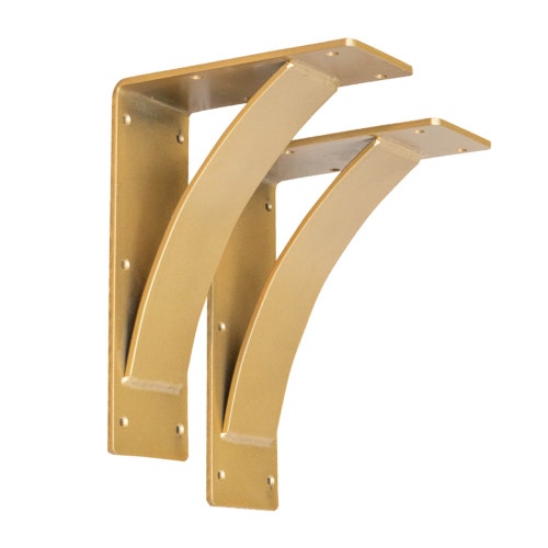2 Pack Roman Gold Mantel Bracket Modern Heavy Duty Steel Etsy