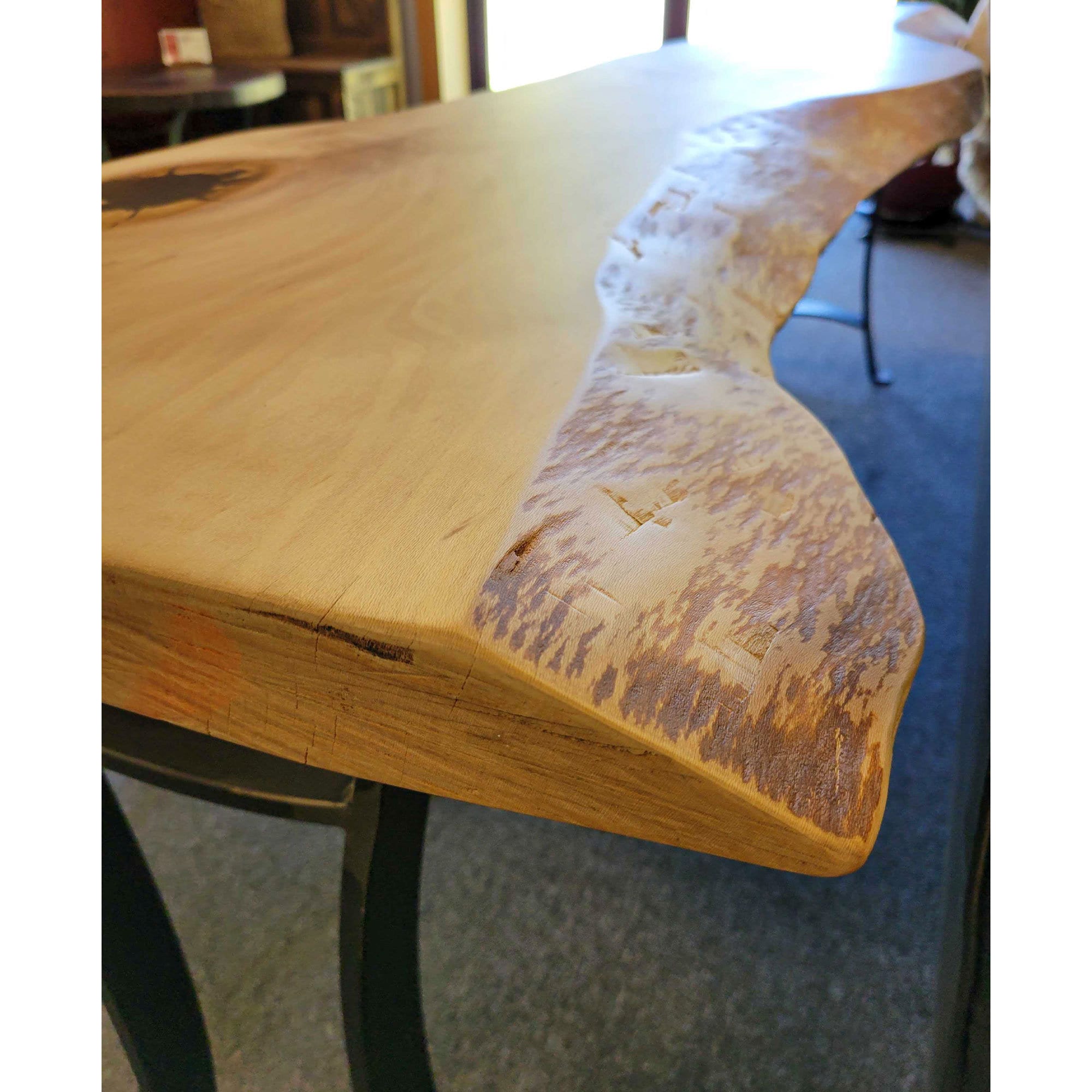 Sycamore 8 FT Live Edge Console Table Sycamore Sofa Table Living