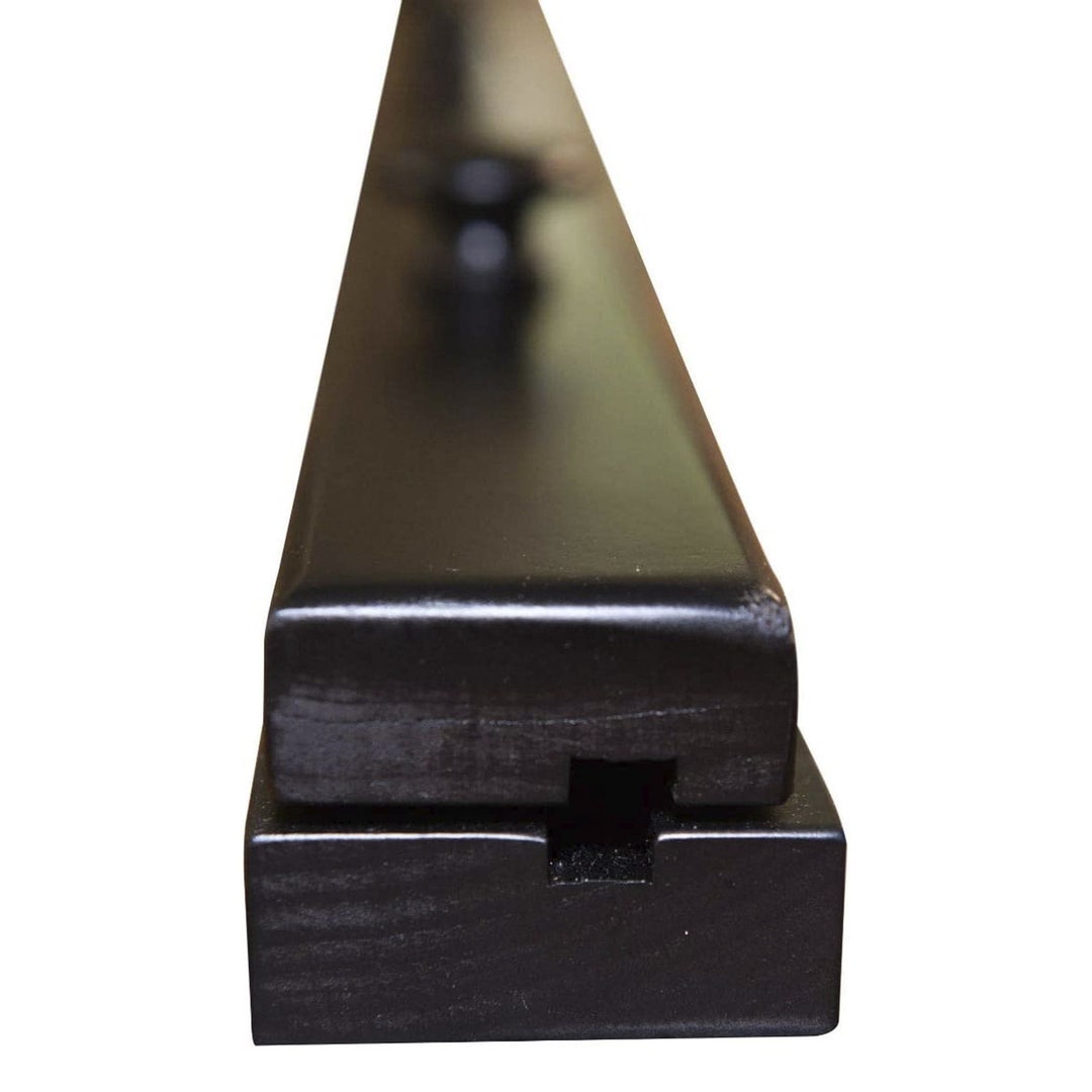 Black Quilt Hanger Ebony Stained, Brown Maple Quilt Clamp Solid Wood