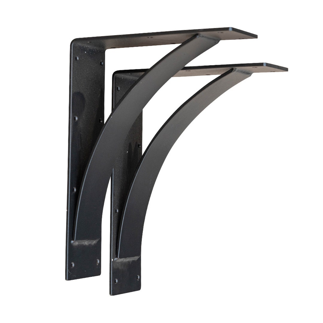 2 Pack Black Mantel Brackets Brackets for Countertop Support Arched