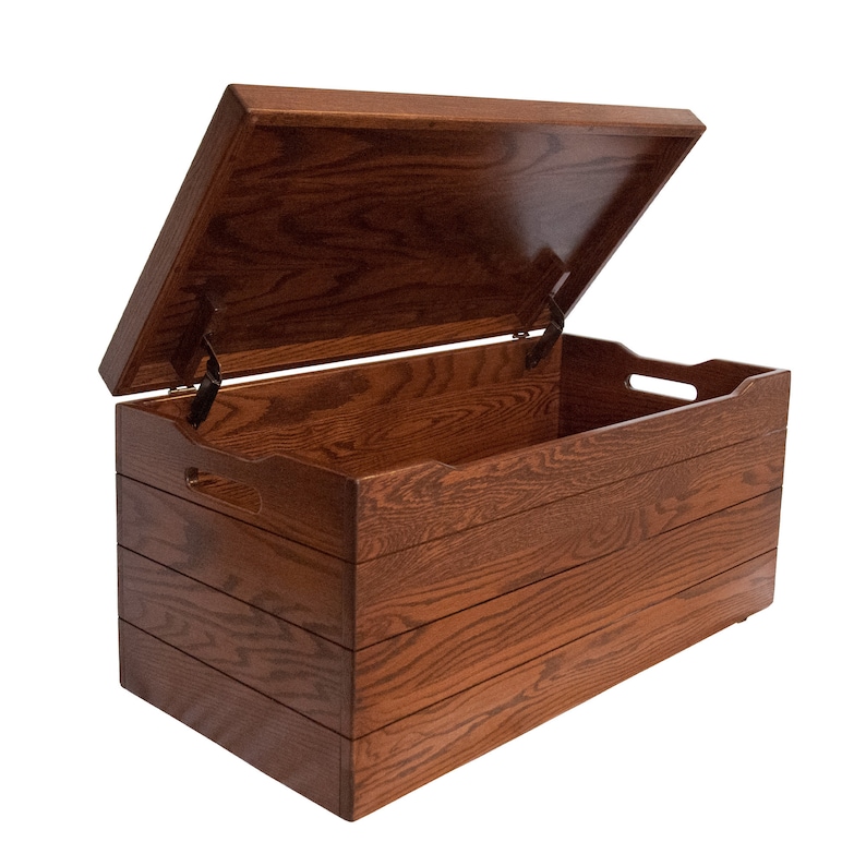 Open Michaels Oak Wood Heirloom Trunk