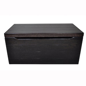 Oak Wood Black Blanket Chest, Onyx Stain