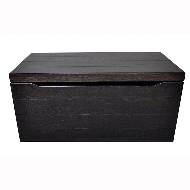 Oak Wood Black Blanket Chest, Onyx Stain