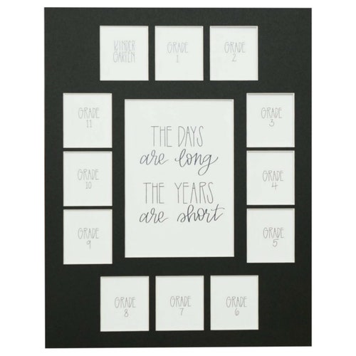 School Picture Mat 11x14 Black 13 Opening Photo Mat K12 Etsy