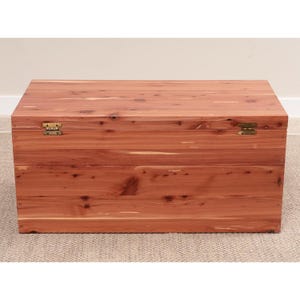 back of cedar blanket chest