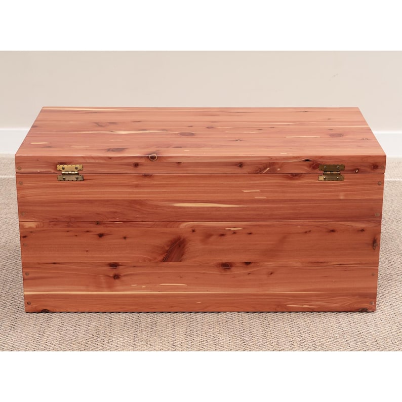 back of cedar blanket chest