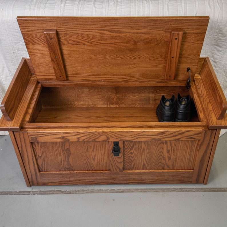 Rustic Red Door Co. Mission Shoe Storage Bench - Thumbnail 4