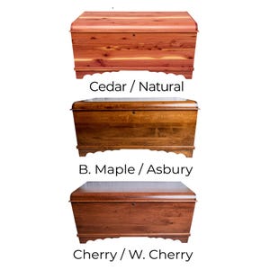 Amish Waterfall Hope Chest with Tray | Hope Chest | Wood Storage | Hope Chest Trunk | Blanket Linen Storage | Cedar, Maple, Cherry 画像 6