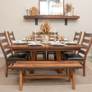 Thornwood Square Extendable Reclaimed Barnwood Dining Room Table | Rustic Farmhouse Expandable Square Kitchen Table