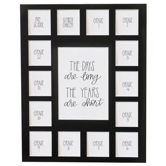 K-12 School Photo 11x14 Mat, the Days Are Long, White Mat 13 Openings,  Frame NOT Included 