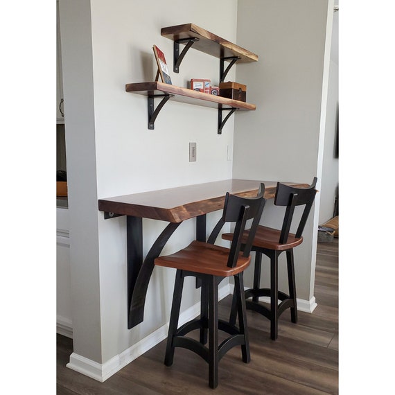 Solid Wood Swivel Stools | Brown Maple Frame, Set of 4