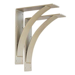 2 Pack Roman Gold Mantel Bracket | Modern Heavy Duty Steel Brackets | Countertop Support Bracket