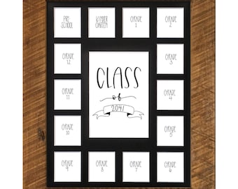 Class of 2041 Barnwood School Picture Frame, 11x14, Black 15 Opening Mat, 1 Pre-K