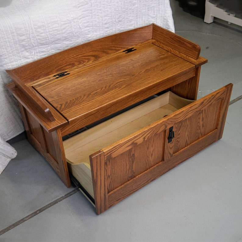 Rustic Red Door Co. Mission Shoe Storage Bench - Thumbnail 5