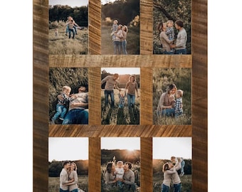 Rustic Reclaimed Barnwood Collage Frame – Multi Photo Display