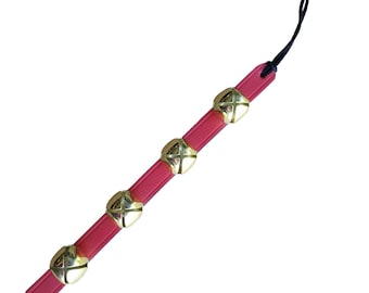 Sonnettes de traîneau suspendues à un bracelet en cuir véritable - Clochettes pour commerçant ou dressage de chiens