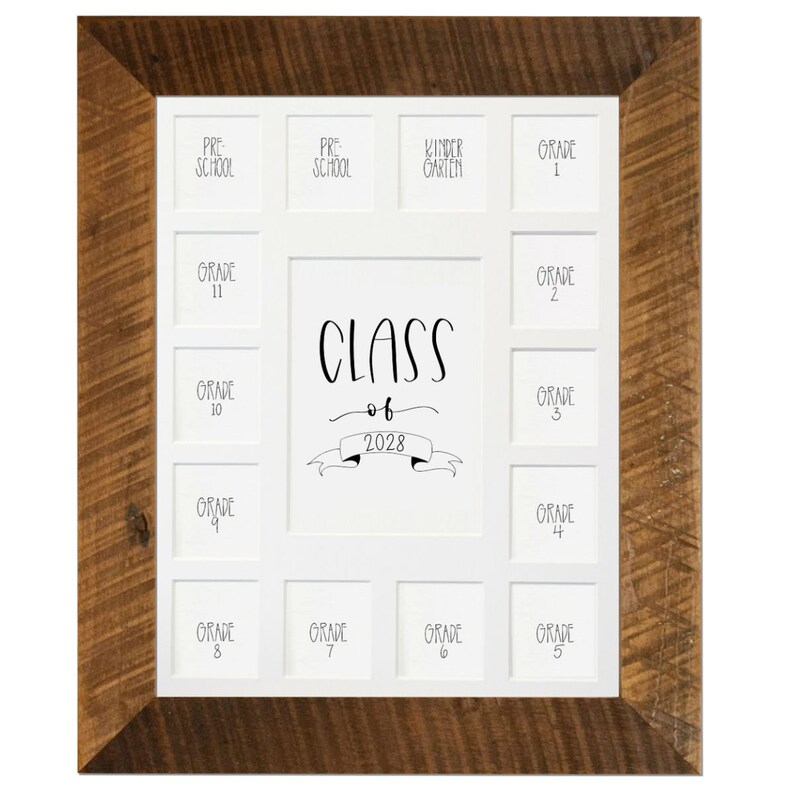 11x14 School Picture Frame White 15 Opening Mat Class of Etsy