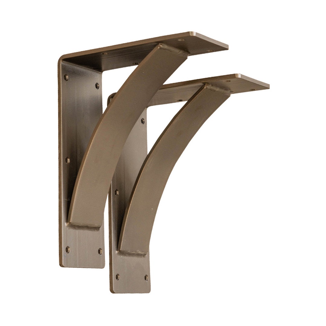 2 Pack Gold Rubbed Bronze Mantel Bracket Heavy Duty Steel Mantel