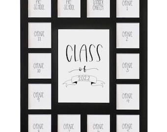 Class of 2022, 11x14 Black Picture Mat,  Preschool-12, 15 opening, Mat only