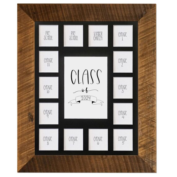 11x14 School Picture Frame Black 15 Opening Mat Class Of