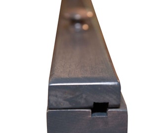 Gray Wood Quilt Hanger | Antique Slate Finish, Tapestry Display