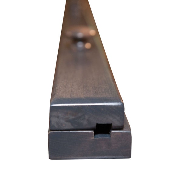 Gray Quilt Hanger Antique Slate Wooden Quilt Clamp Solid Wood