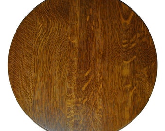 Solid Oak Lazy Susan | Solid Wood Lazy Susan | Rustic Quartersawn Oak 360 Degree Turntable