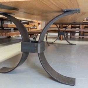 Modern Metal Base for Dining Tables | Steel Dining Table Base | Handwelded Steel Base for Tables | Powder Coated Steel