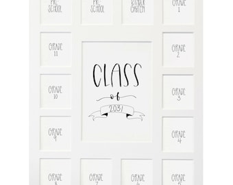 Class of 2031, 11x14 White Picture Mat,  Preschool-12, 15 opening, Mat only
