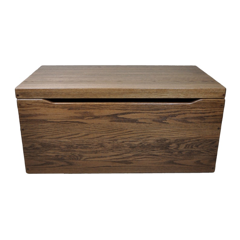 Oak Wood Toy Chest, Provincial Stain