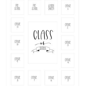 Class of 2035, 11x14 White Picture Mat,  2 Preschool-12, 15 opening, Mat only